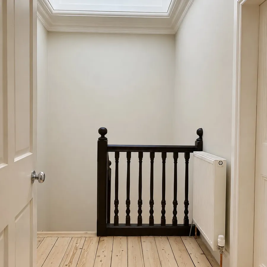 Repainted landing with staircase bannister, Edinburgh