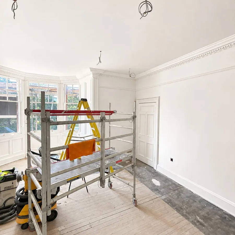 Interior preparation work ahead of redecoration, Edinburgh